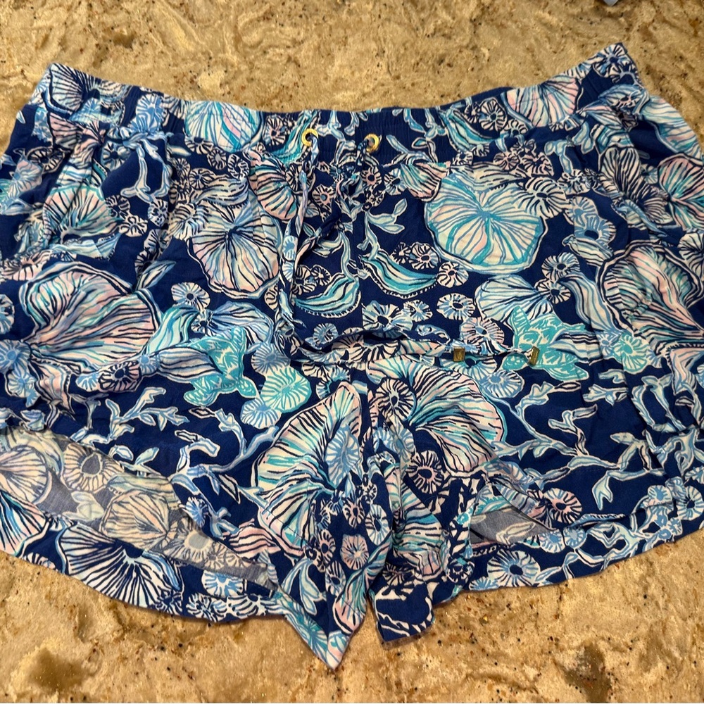 Lilly Pulitzer Blue Floral Shorts
